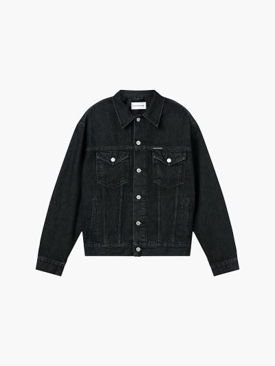 Calvin Klein Ruhák HU696718 | Calvin Klein CK The Basics Férfi Farmerkabát Fekete